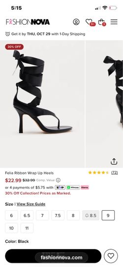 Fashion Nova Felia Ribbon Wrap Up Heels