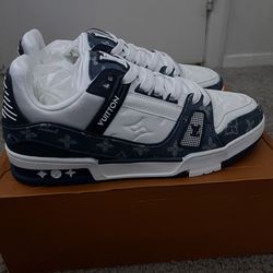 LV Trainer Monochrome Denim Blue White - 12/45