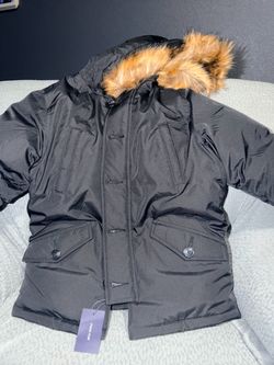 Baby GAP Boys Warm Snorkel Parka Jacket 5T Black Faux Fur Hood NWT