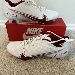 Nike Vapor Edge Speed 360 White Crimson Football Cleats