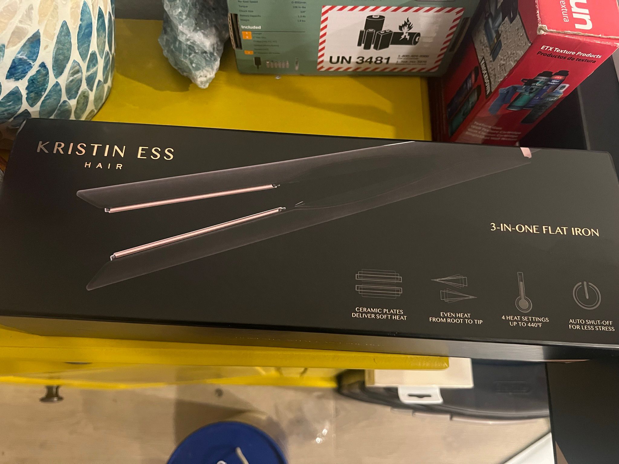 NEW IN BOX Kristin Ess Hair 3-In-One Ceramic Flat Iron for Straightening, Waving + Curling, Soft Heat Technology for Smoothing + Frizz Control