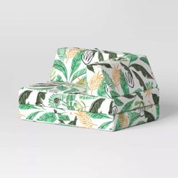 Kids' Modular Seating Botanical White/Green - Pillowfort™: Upholstered Sofa Set, Machine Washable Cover, 3-Piece