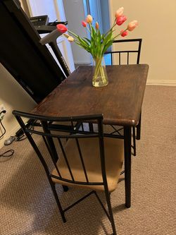 Small Dining Table with 2 Chairs