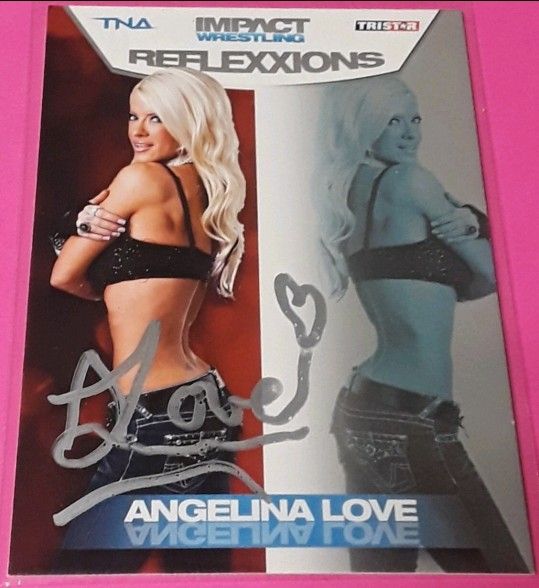 TNA Impact Wrestling TriStar Angelina Love Card 2012 Reflexxions Auto Sig #13
