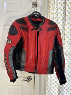 AGVSPORT Leather Motorcycle Jacket Size XL