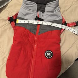 Dog Fleece Jacket With Built In  Harnesss