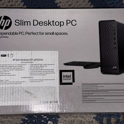 HP Slim Desktop Tower, Intel Core i3-12100, 8GB SDRAM, 512GB SSD, Windows 11 Home