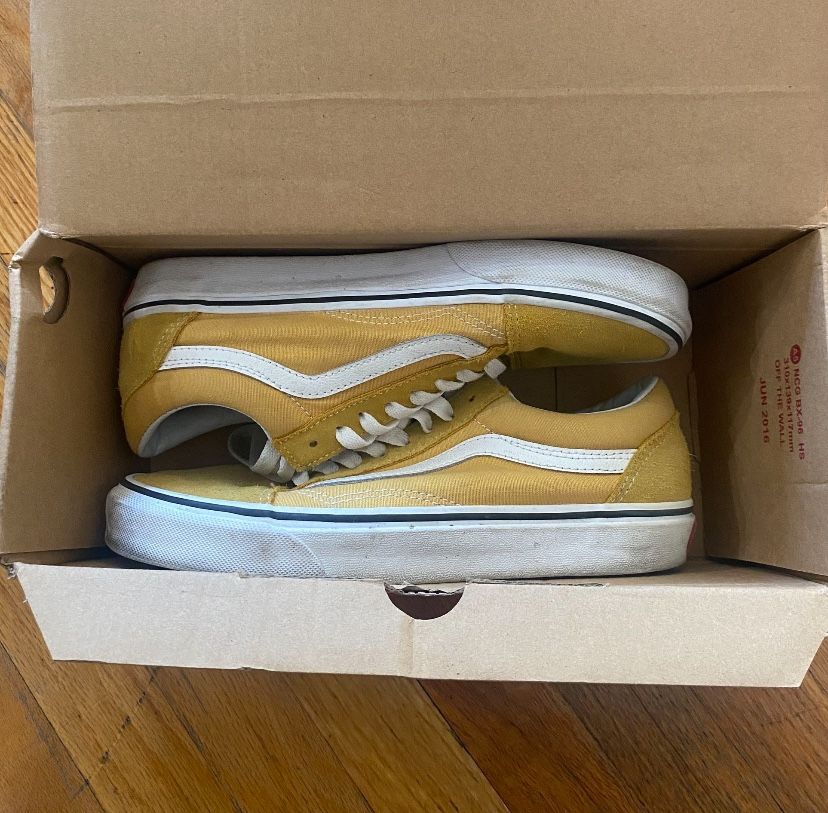 Yellow Lace Up Vans