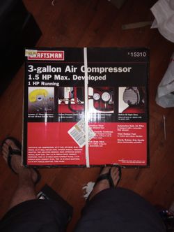 Craftsman 3 Gallon Air Compressor 1.5 HP max developed