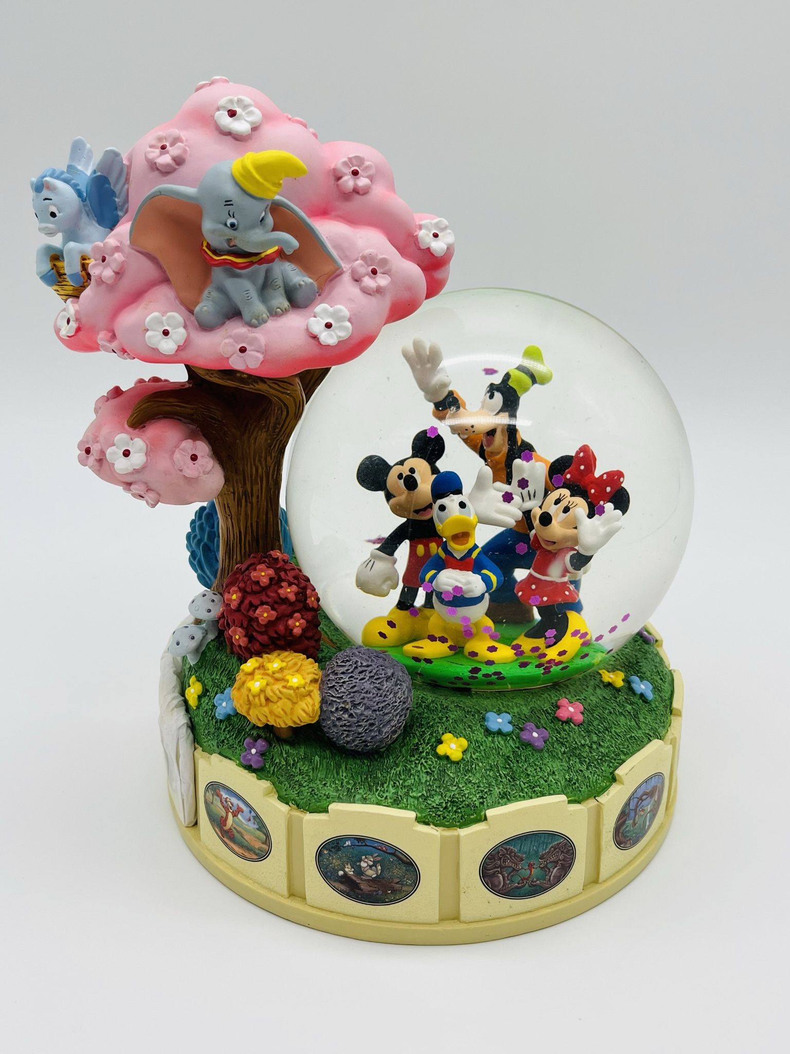 Disney Parks Shanghai Mickey & Friends Dumbo Pegasus Snow globe Trinket Box -NEW IN BOX