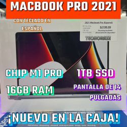 2021 MacBook Pro (Espanol) M1 Pro Chip - 1TB SSD - 16GB RAM - 14” Display (New In Box)