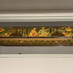 Antique Persian Lacquer Pen Box (Qalamdan)