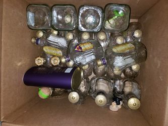Empty crown royal bottles