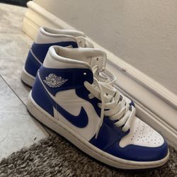 Jordan 1 Mid Kentucky Blue Youth 7
