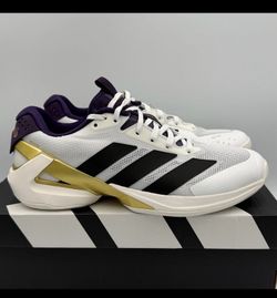 adidas Adizero Ubersonic 5 Tennis Mens White Sneakers Athletic Shoes JQ3778