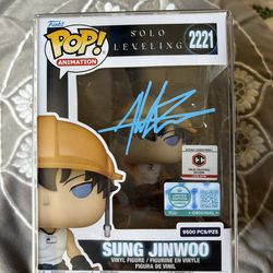 SIGNED Aleks Le Funko Pop! Solo Leveling Sung Jinwoo 2221 LE9500 Chalice