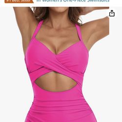 One Pice Hot Pink Bathing Suit