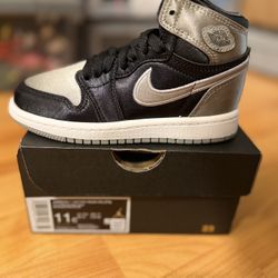 Jordan 1 High Satin Shadow Sizes 11C - 3Y Available Brand New 