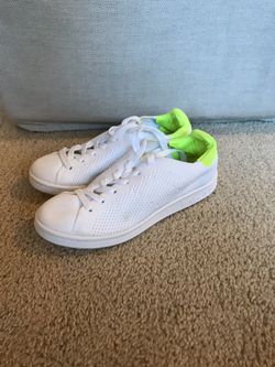 Adidas Stan Smith court mesh white/lime green size 6.5Y