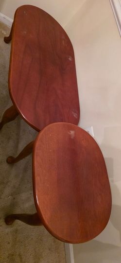 Wood coffee and end table