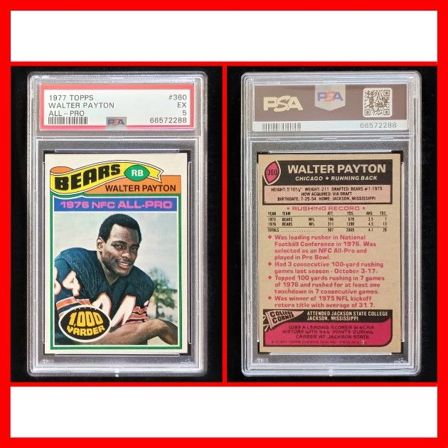 Walter Payton 1977 Topps Card