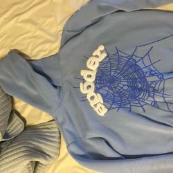 Blue Large Spider Hoodie 