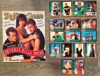 Rolling Stone Magazine BEVERLY HILLS 90210 Cover, Feb 20, 1992 Issue 624 / Plus (16) Cards