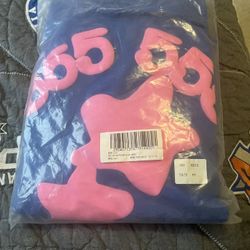 Sp5der Hoodie Beluga Blue And Pink