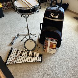 Pearl Percussion Snare And Bell Combo