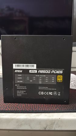 MSI 850W power supply with cables