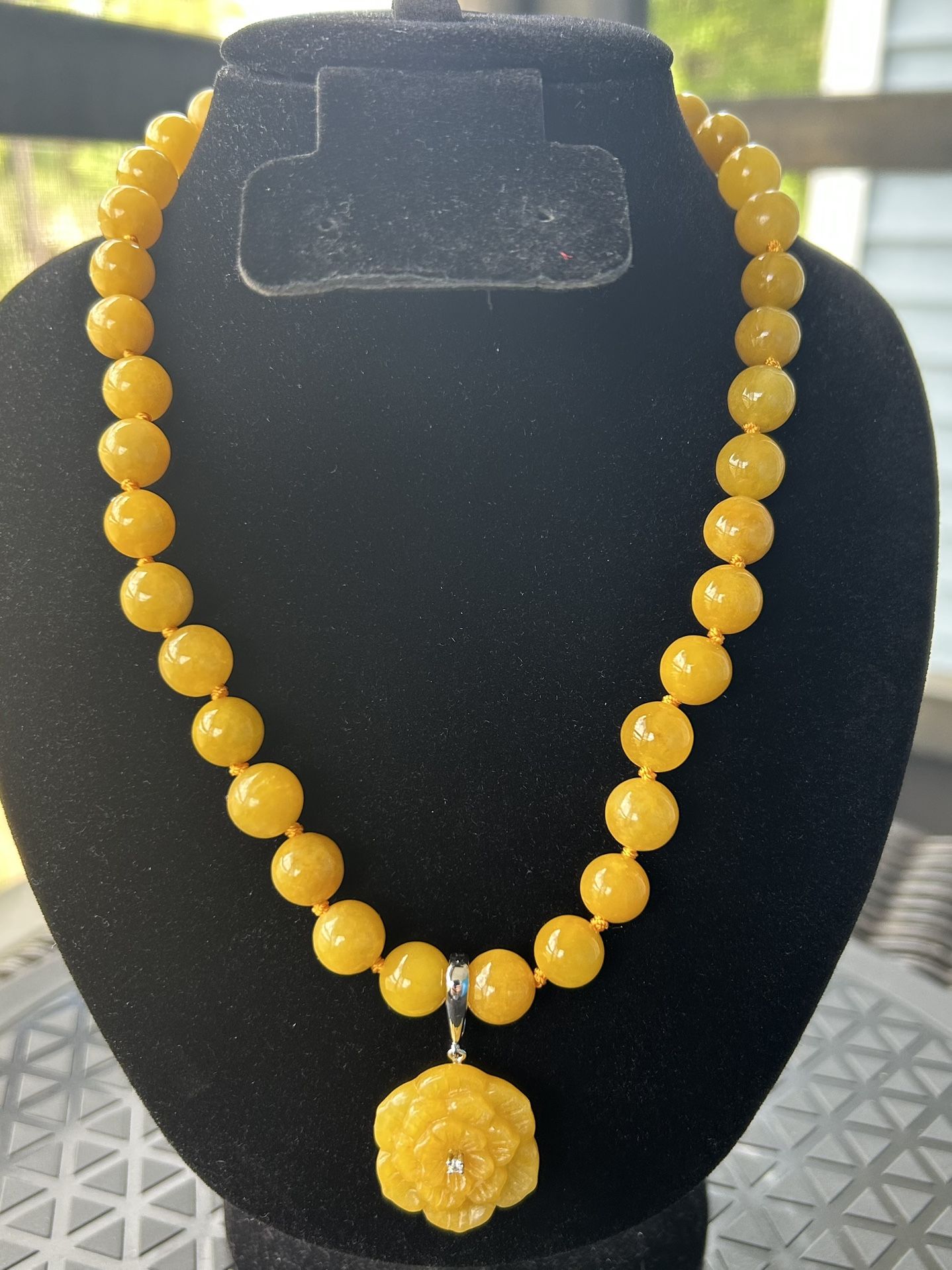 Burmese Honey Jade Necklace