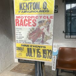 Vintage Motorcycle Poster