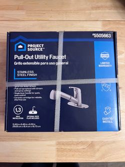 BRAND NEW - Stainless Steel 1-handle Deck-mount Utility Faucet with Pulldown Sprayer