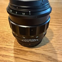 Voigtländer 50mm f/1.0 Nokton (Nikon Z Mount) – Excellent Condition – $1,400