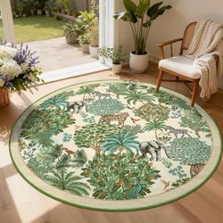 Green Round Rug