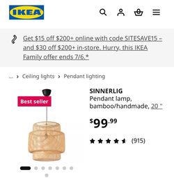 IKEA Sinnerlig Light Fixture