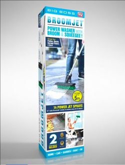 ☆NEW☆ Multi-Purpose 12" Wide Broom Jet - Power Washer with Broom & Squeegee