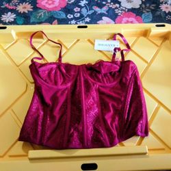 Burgandy Corset NWT