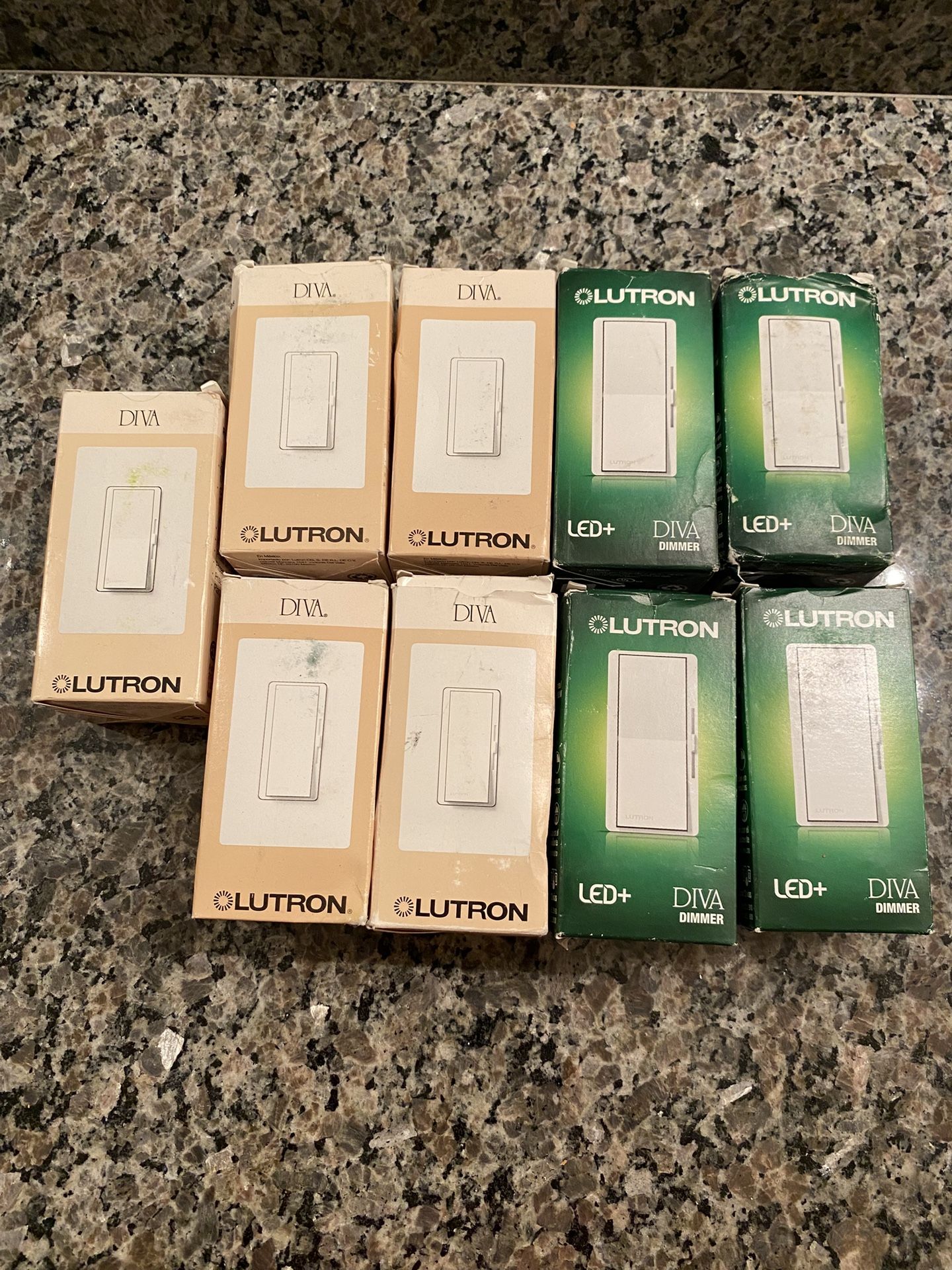 Lot Of 9 Lutron Light Dimmer Switches 