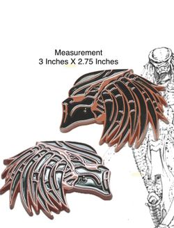 A Pair Black/Red Right & Left  Predator Emblem Clearance Sale 