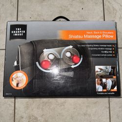 Sharper Image Shiatsu Massage Pillow w/ Heat & Neck & Shoulders Back - Open Box