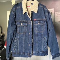 Brand New Wrangler Denim Sherpa Jacket