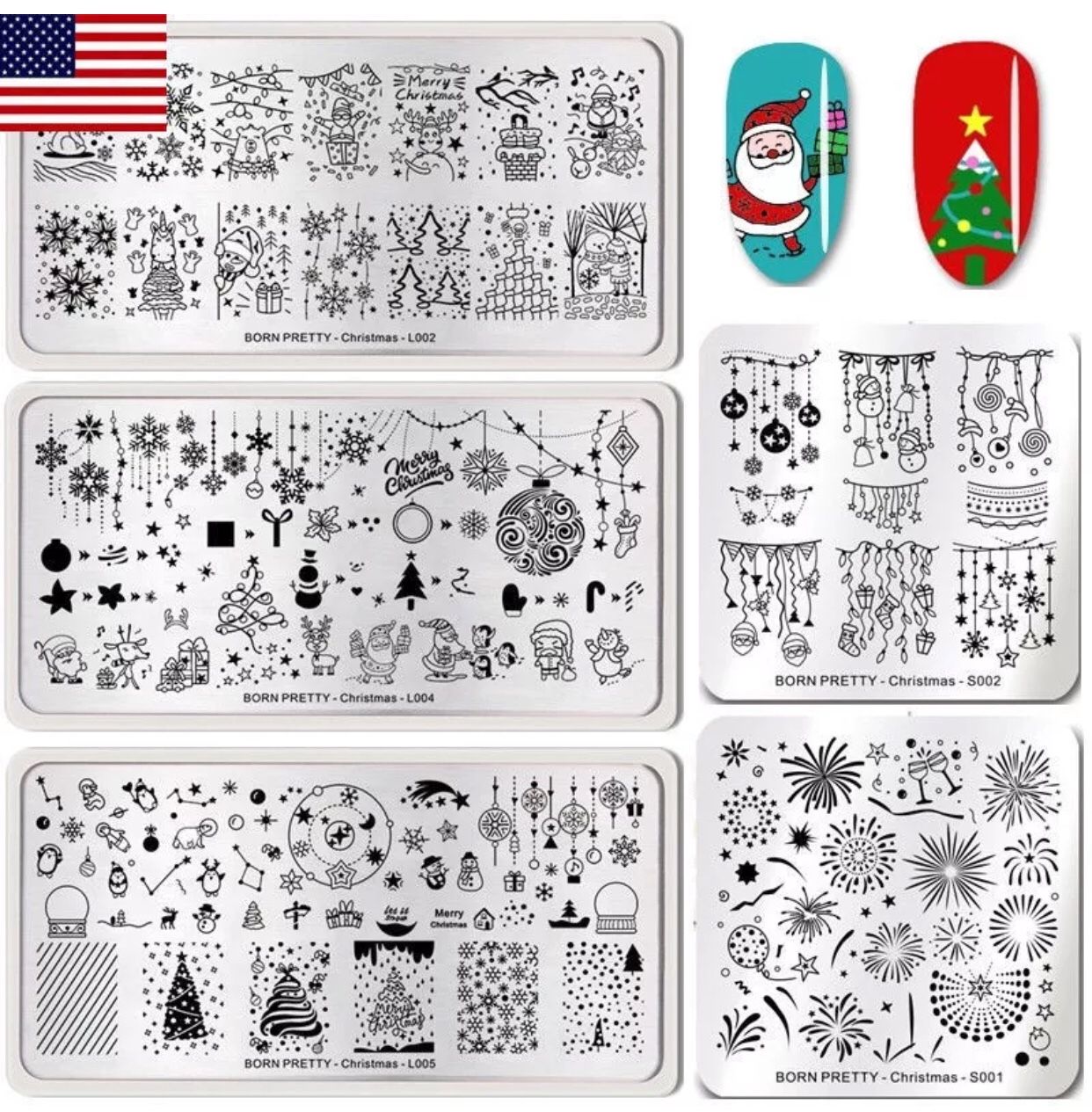 Nail art Christmas stamping plates