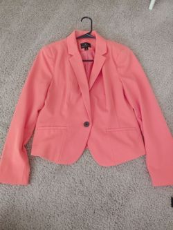 Worthington Coral Pink Women's business Blazer Single Button