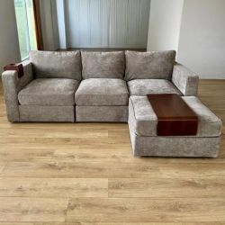 Lovesac Sactional – Venetian Taupe Corded Velvet (Delivery Available)