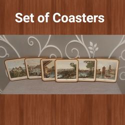 SET OF VINTAGE COASTERS
