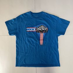 2022 Checkered Flag Daytona 500 Great American Race Patriotic T Shirt Size XL