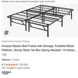 Foldable Metal Bed Frame Full Size