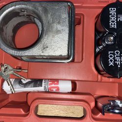 The Enforcer Security Kit - King Pin Lock, Padlock, Air Cuff Lock with Keys & Case