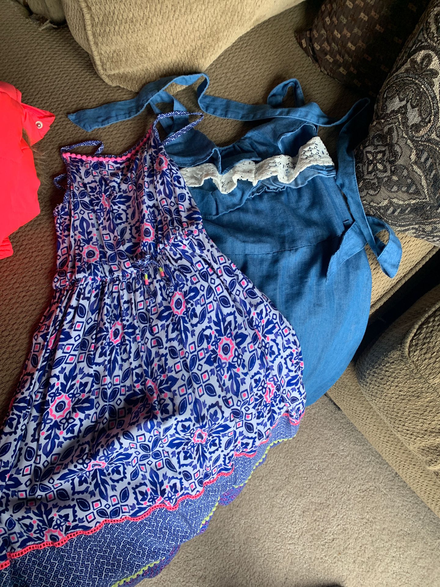 Girl size 4/5 flower and 6 jean dress